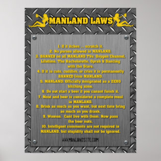 MANLAND LAWS Gerahmt Print Poster