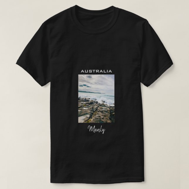 Manly Beach Surf Australien Reisen T-Shirt (Design vorne)