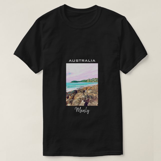 Manly Beach Surf Australien Reisen T-Shirt (Design vorne)