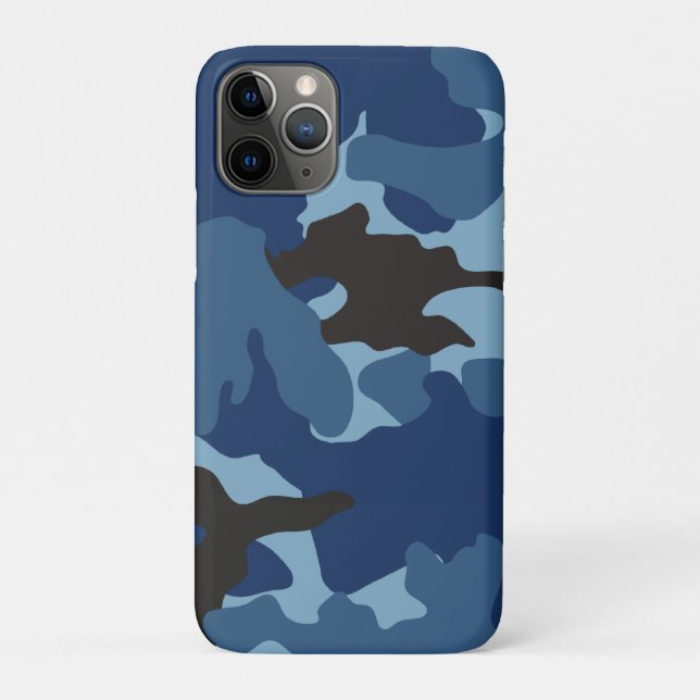 Manly Blue Camouflage Military Camouflage Pattern Case-Mate iPhone Hülle (Rückseite)
