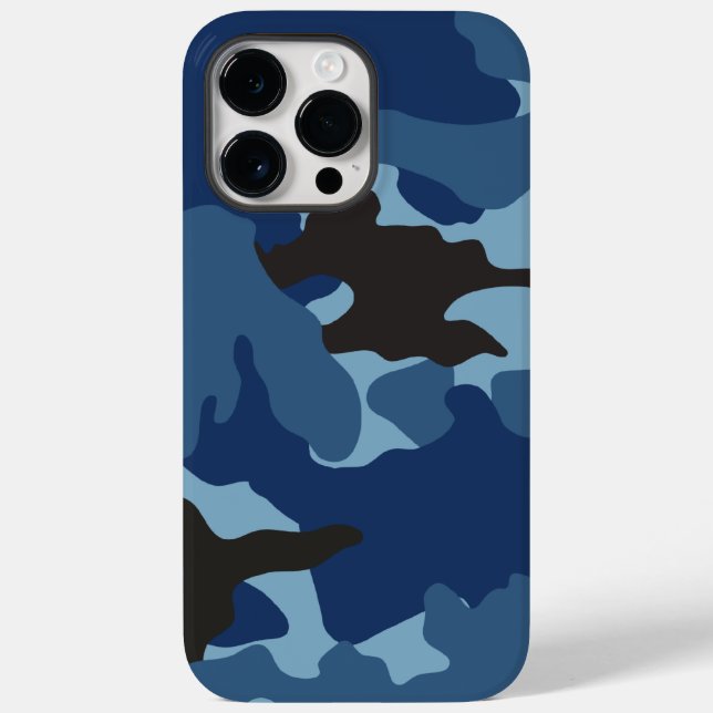 Manly Blue Camouflage Military Camouflage Pattern  Case-Mate iPhone Hülle (Rückseite)