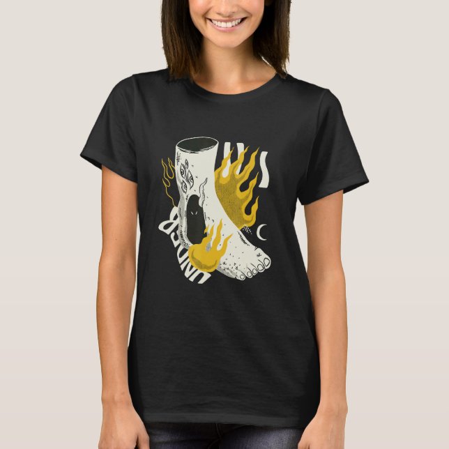 Manly Foot Beängstigend Surreal Eyes Devil T-Shirt (Vorderseite)