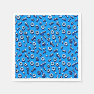 Manly Man Gear Head Nuts and Bolts Napkins Serviette