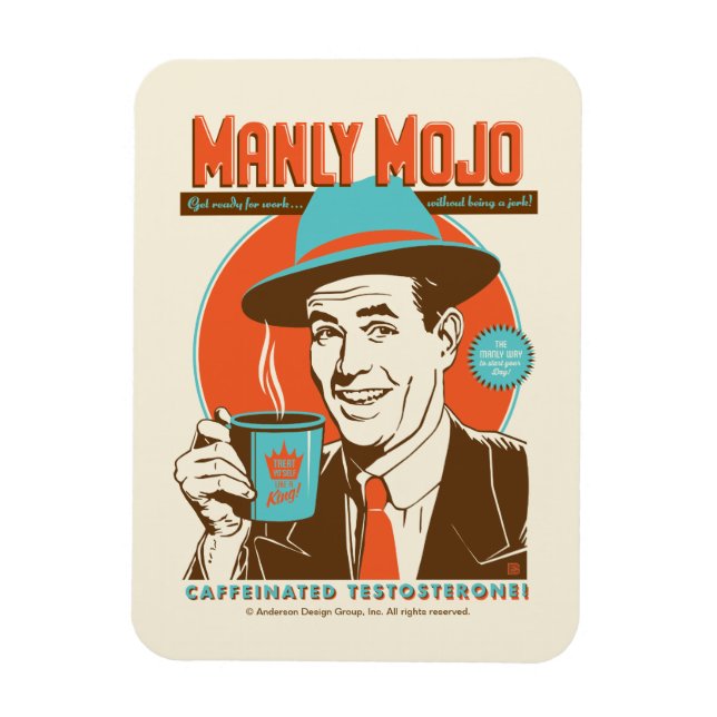 Manly Mojo-Kaffee Magnet (Vertikal)