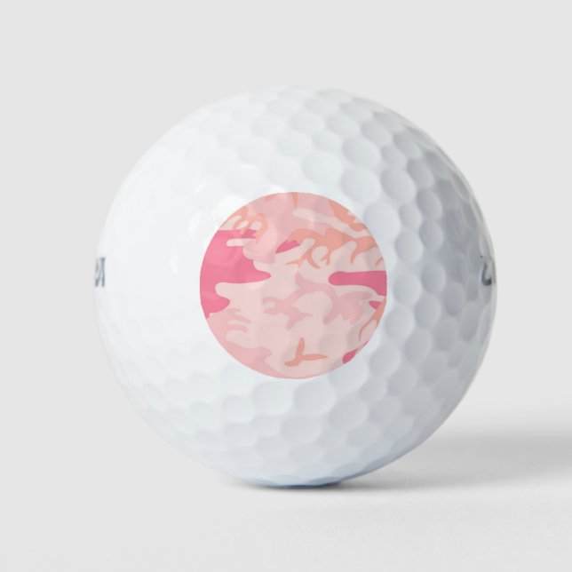 Manly Pink Camouflage Golfball (Vorderseite)