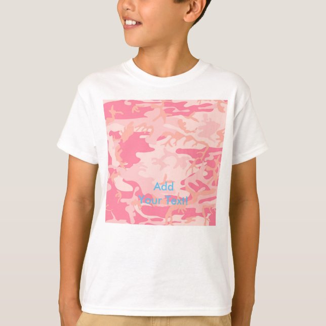Manly Pink Camouflage T-Shirt (Vorderseite)