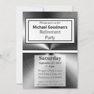 Manly Shiny Metal Einladung