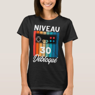 Mann 30 Jahre Geburtstag Gamer Level 30 Humor 1 T-Shirt