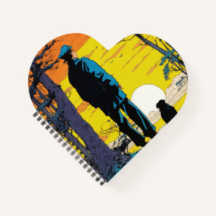 Mann allein Herzspirale Notizbuch