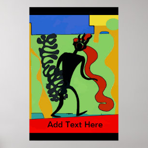 Mann ankreuzen, Text hinzufügen Poster
