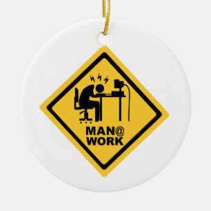Mann-@ Arbeit Keramikornament