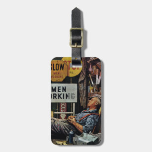 Mann-Arbeiten Gepäckanhänger