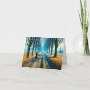 Mann auf dem Fahrrad Karte