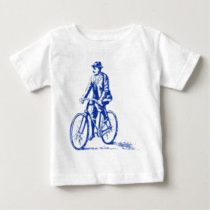 Mann auf dem Fahrrad - Marine Baby T-shirt