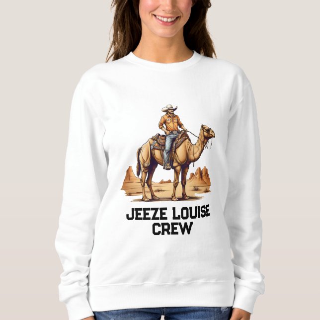 Mann auf einem Kamel Sweatshirt (Vorderseite)