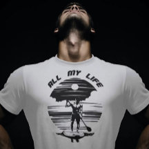 Mann auf plus Paddelbrett - SUP - Mein ganzes Lebe