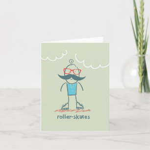 Mann auf Rollerskates Karte
