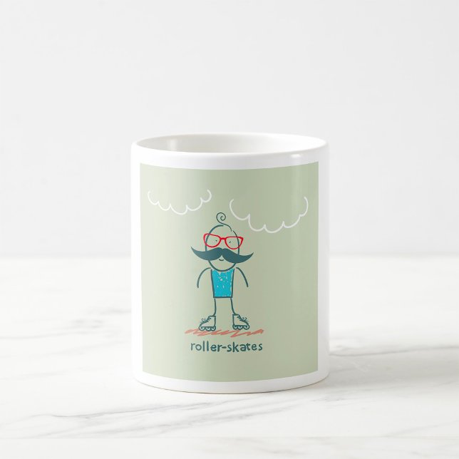 Mann auf Rollschuhen Kaffeetasse (Von Creator hochgeladen)