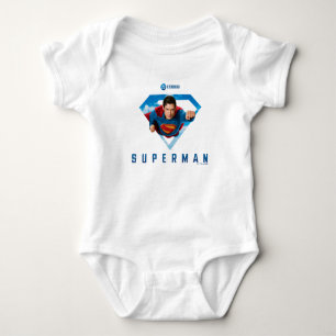 Mann aus Stahl im Flug Baby Strampler