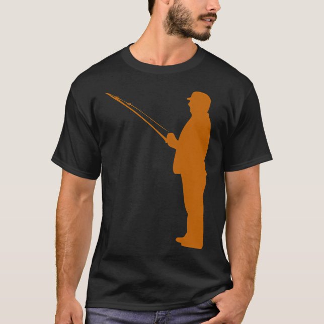 Mann beim Angeln T-Shirt (Vorderseite)