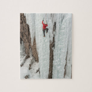 Mann beim Eisklettern, Colorado Puzzle