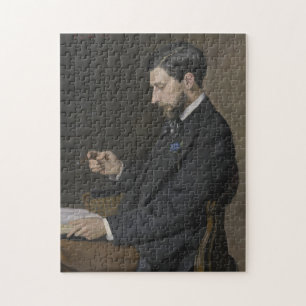 Mann beim Lesen Puzzle