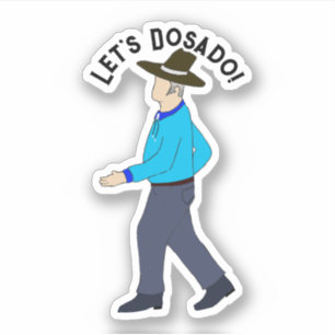 Mann beim Square Dance Aufkleber