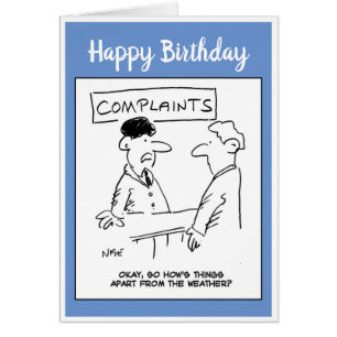 Mann beschwert sich über das Wetter am Beschwerdes