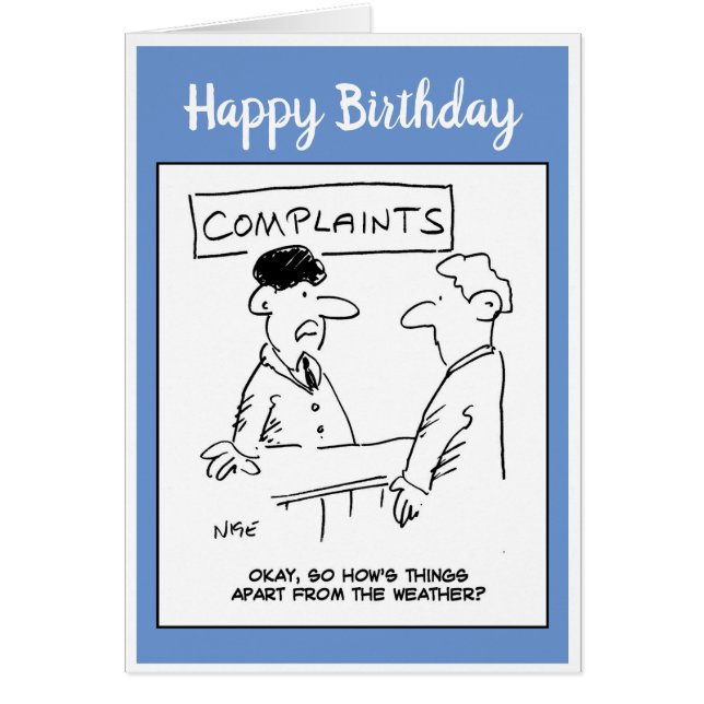 Mann beschwert sich über das Wetter am Beschwerdes (Vorne)