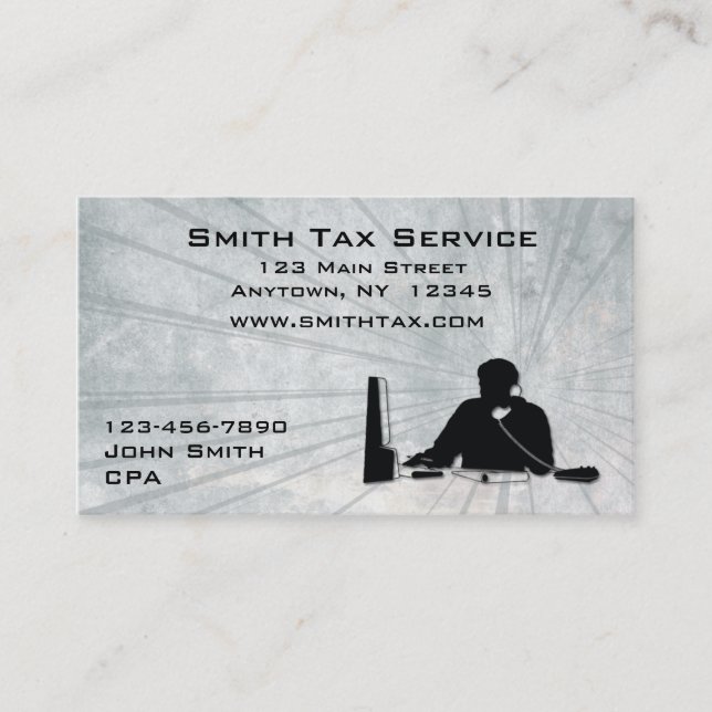 Mann-Büro-Visitenkarte Visitenkarte (Vorderseite)