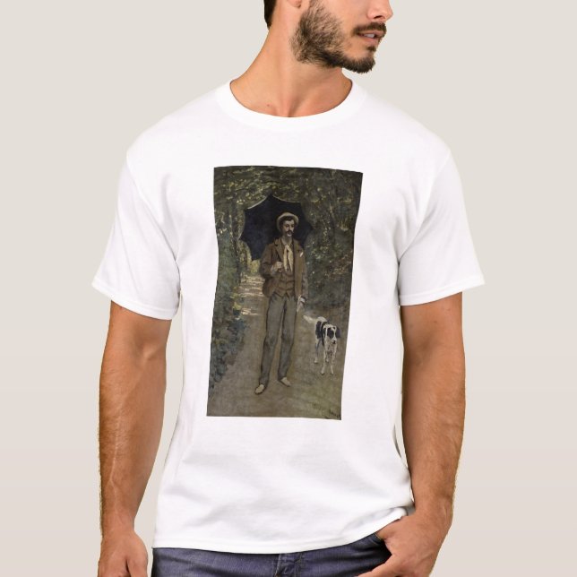 Mann Claude Monets | mit einem Regenschirm, T-Shirt (Vorderseite)