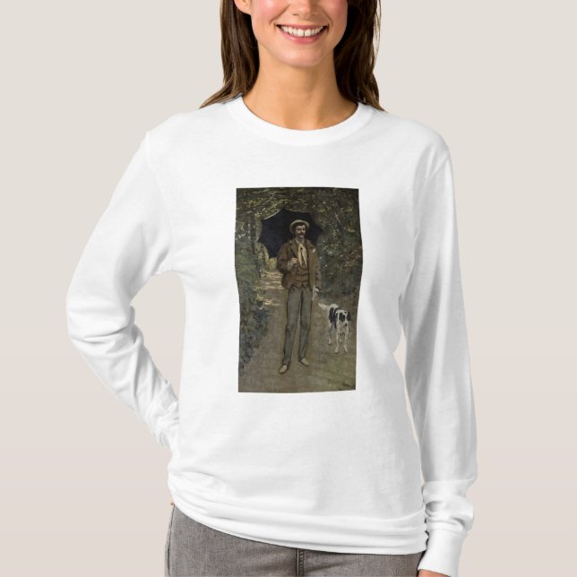 Mann Claude Monets | mit einem Regenschirm, T-Shirt (Vorderseite)