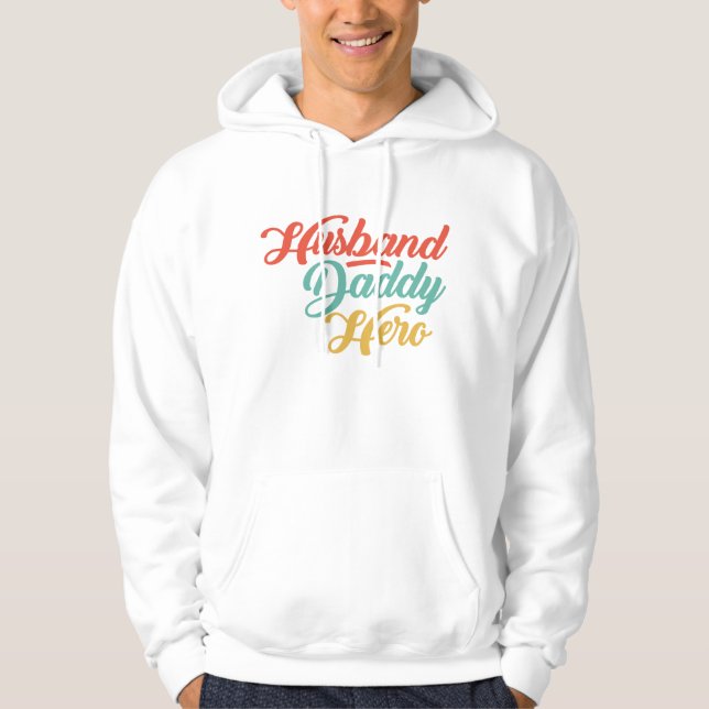 Mann, Daddy, Hero Hoodie (Vorderseite)