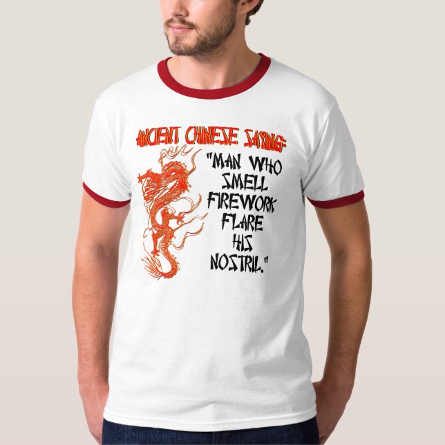 Mann, das Feuerwerk riechen T-Shirt (Vorderseite)