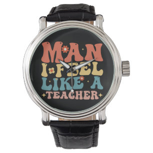 Mann, den ich wie ein Lehrer fühle, zurück zur Sch Armbanduhr