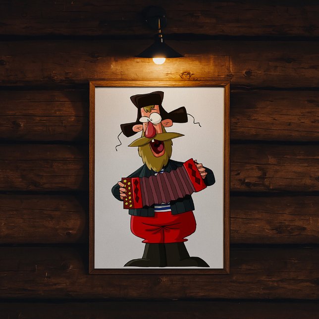 Mann, der Akkordeon spielt Poster (Von Creator hochgeladen)