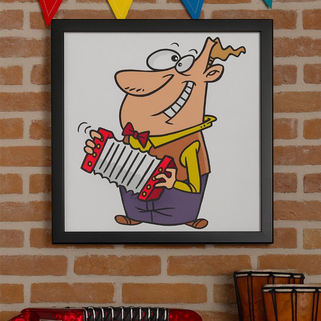 Mann, der Akkordeon spielt Poster (Von Creator hochgeladen)