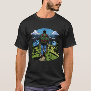 Mann, der auf einem Weg wie dem A.T. wandert T-Shirt