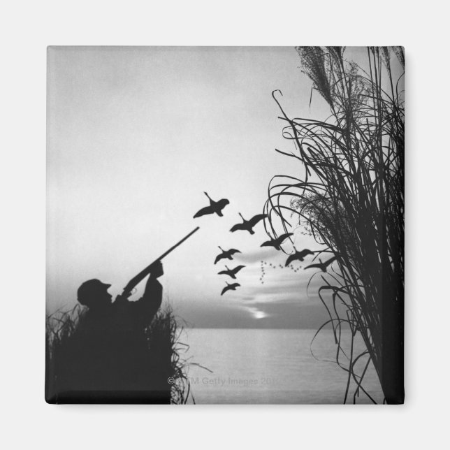 Mann, der auf Entenjagd geht Magnet (Vorne)