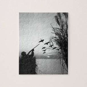 Mann, der auf Entenjagd geht Puzzle