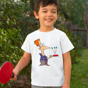 Mann, der Bälle auf einem Schläger springen lässt T-Shirt