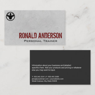 Mann, der beide Arme überbrückt   Fitness Visitenkarte