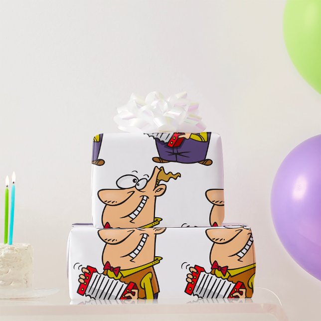 Mann, der das Akkordion spielt Geschenkpapier (Von Creator hochgeladen)