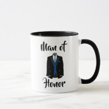 Mann der Ehrenblauen Tuxedo Hochzeitskaffee-Tasse