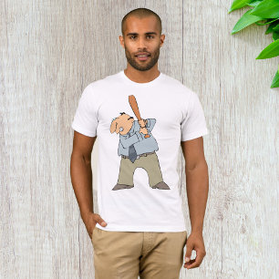 Mann, der einen Baseball-Bat-Mens-T - Shirt hält