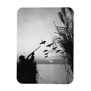 Mann, der Enten jagt Magnet
