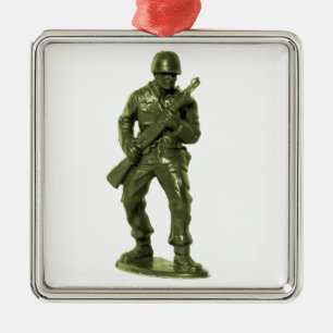 Mann der grünen Armee Silbernes Ornament