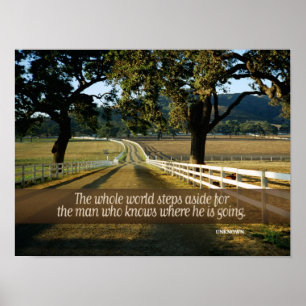 Mann, der inspirierendes Poster kennt