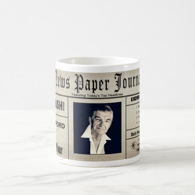 MANN DER JAHRESTASSE - NEWSPAPIER - FOTO INSERT TASSE (Mittel)