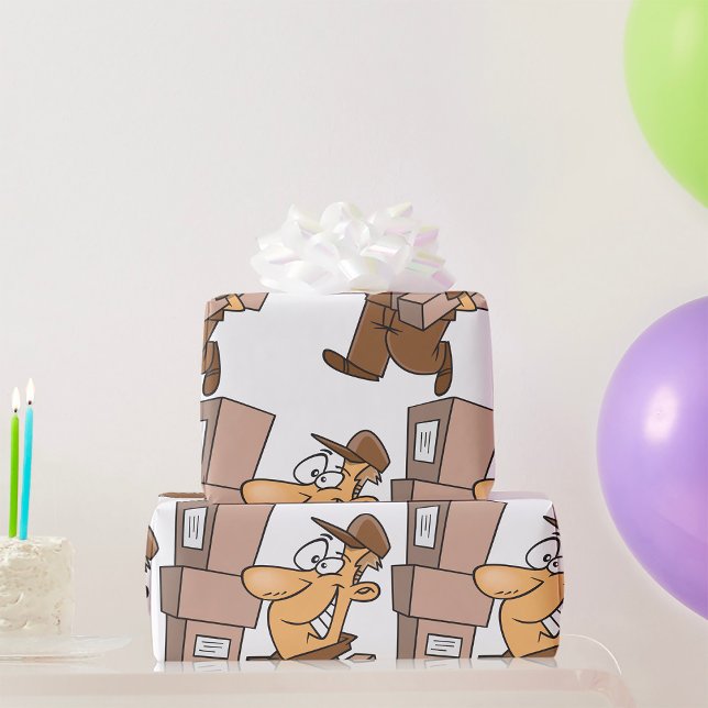 Mann, der Parzellen liefert Geschenkpapier (Von Creator hochgeladen)